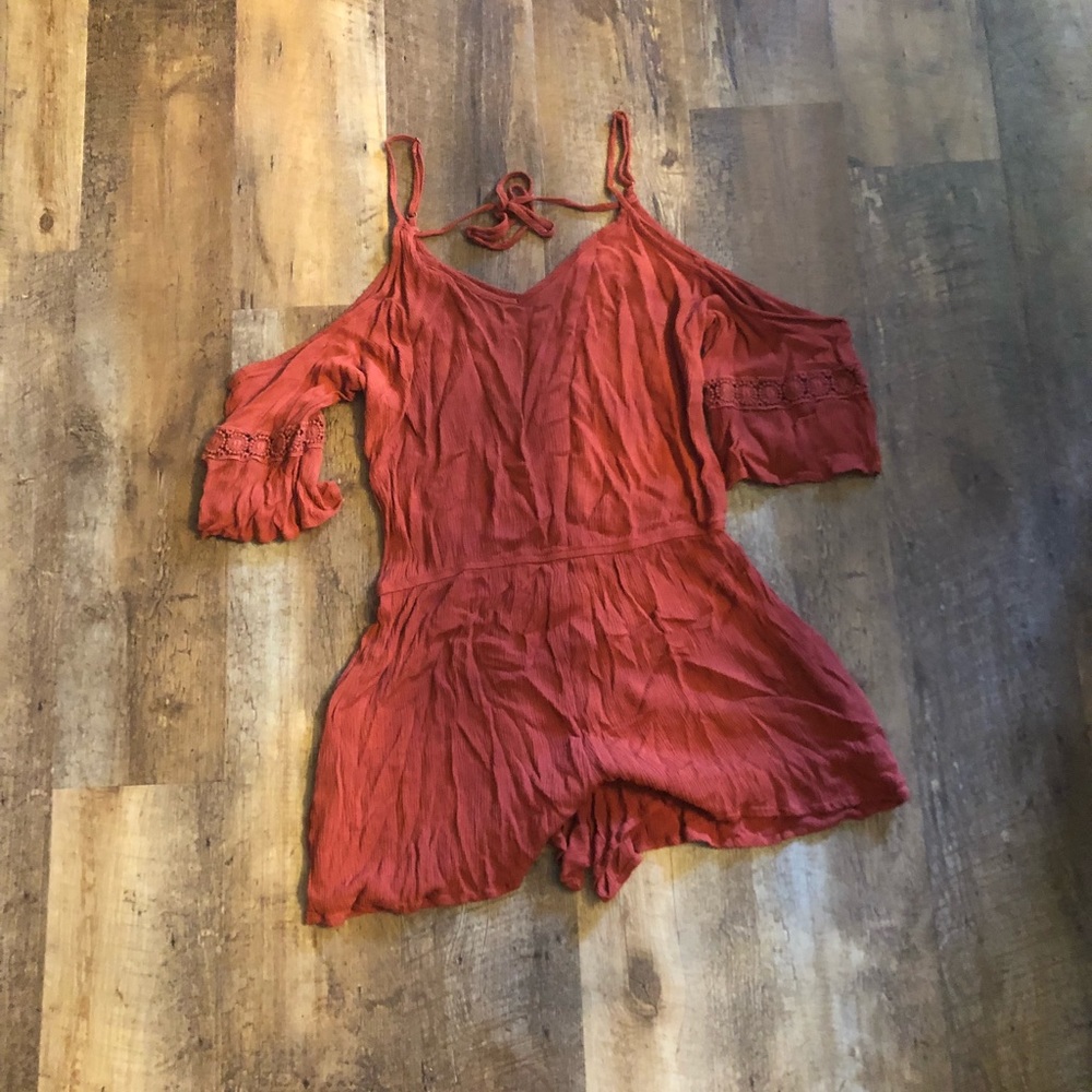 Burnt orange romper